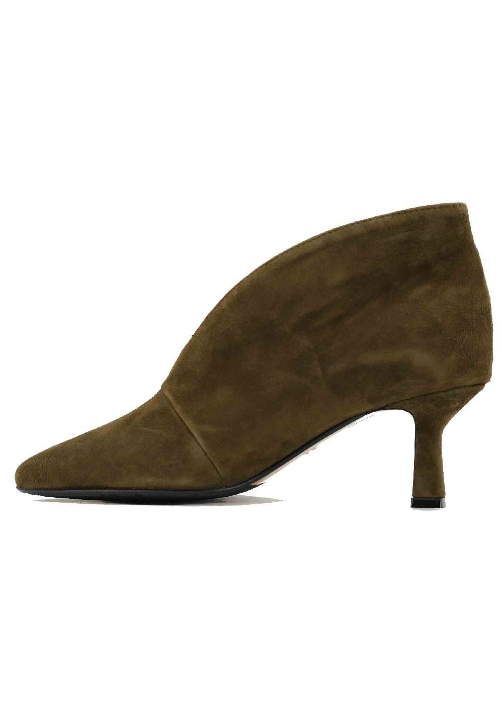 L'ARIANNA Stivaletti TR8006/RT Ankle boot in camoscio verde con tacco basso Latest fashion
