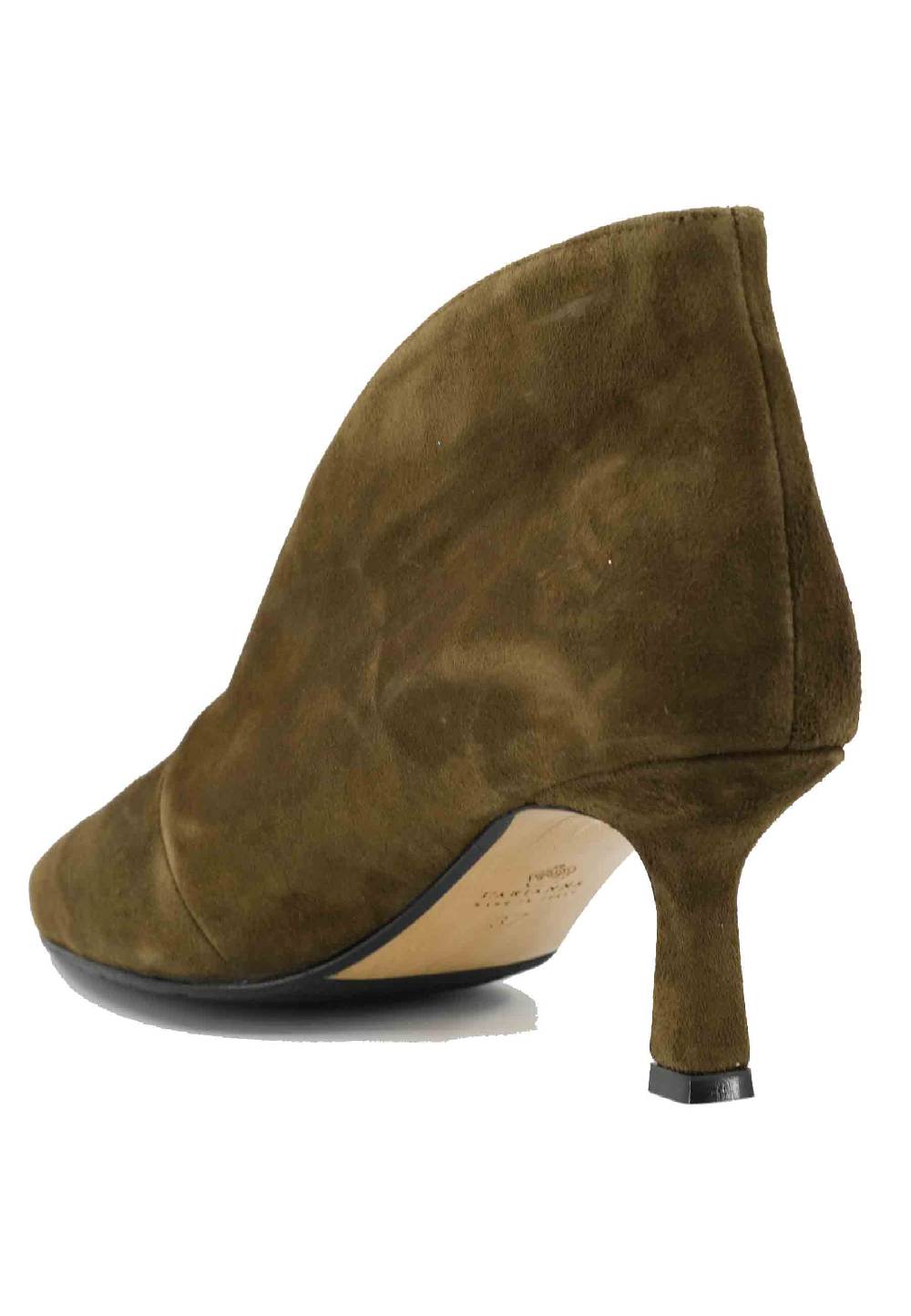 L'ARIANNA Stivaletti TR8006/RT Ankle boot in camoscio verde con tacco basso Latest fashion