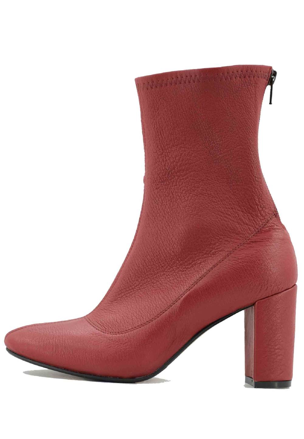L'ARIANNA Stivaletti EL3002 in elasticizzato rosso con tacco alto Offerte esclusive