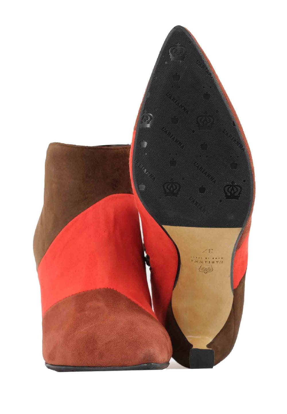 L'ARIANNA Stivaletti TR1672/RT in camoscio mattone con tacco alto Lightning offer