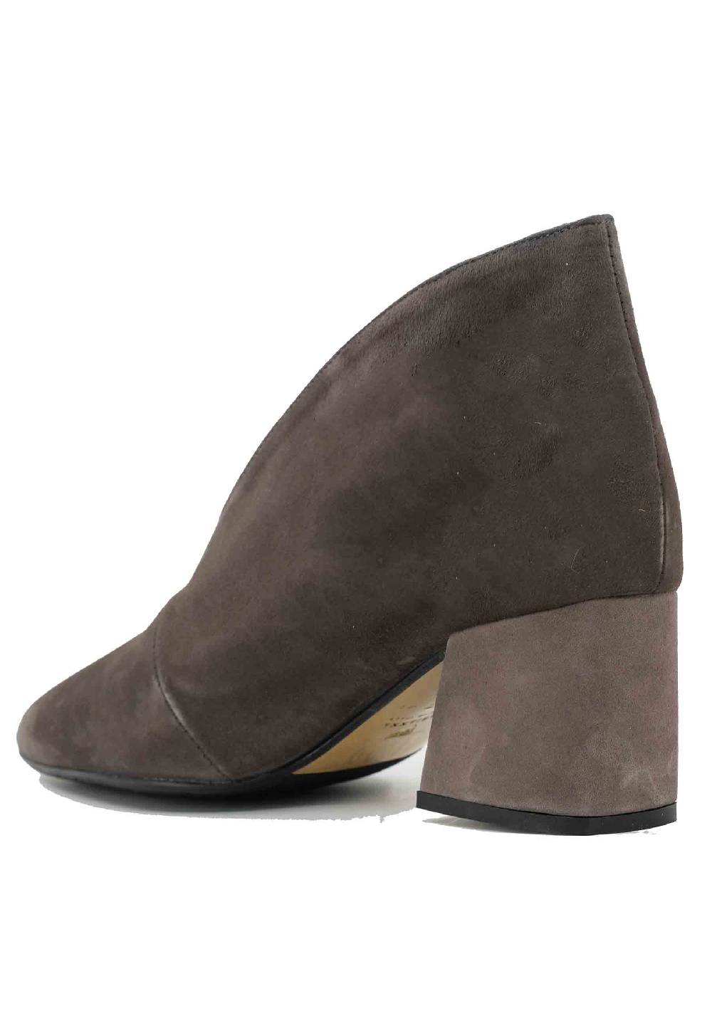 L'ARIANNA Stivaletti TR8006/G Ankle boot in camoscio grigio con tacco largo Offerte speciali