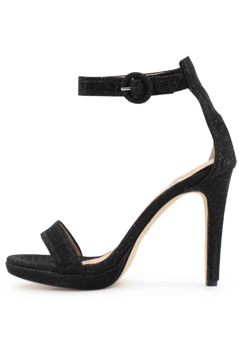 L'ARIANNA Sandali DS7016 donna in tessuto luminor blu notte tacco alto e cinturino alla caviglia Latest stili