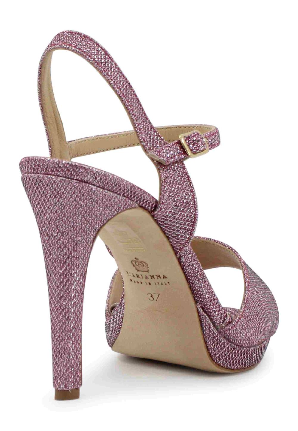L'ARIANNA Sandali DS7055 donna in glitter rosa con tacco alto a spillo Fino al 50% di sconto