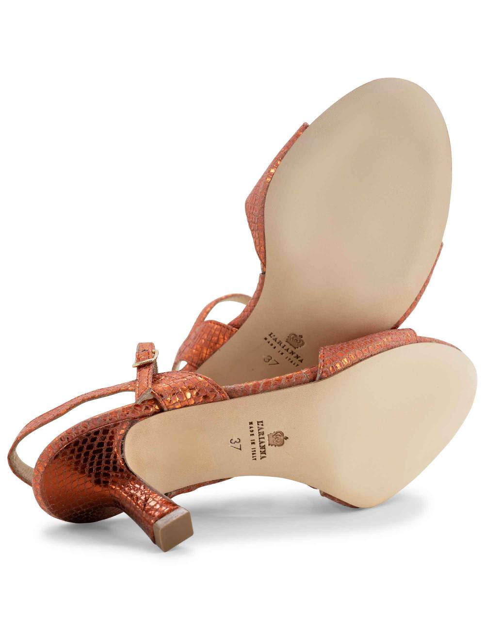 L'ARIANNA sandali ds1510/rt in tessuto stampato laminato color Aragosta l'arianna Vendita