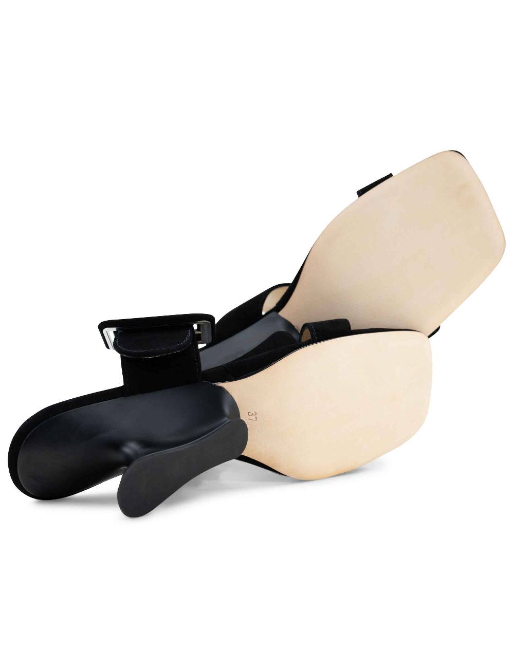 L'ARIANNA Sandali ds1359/z donna in camoscio nero con zeppa bassa Consegna Veloce