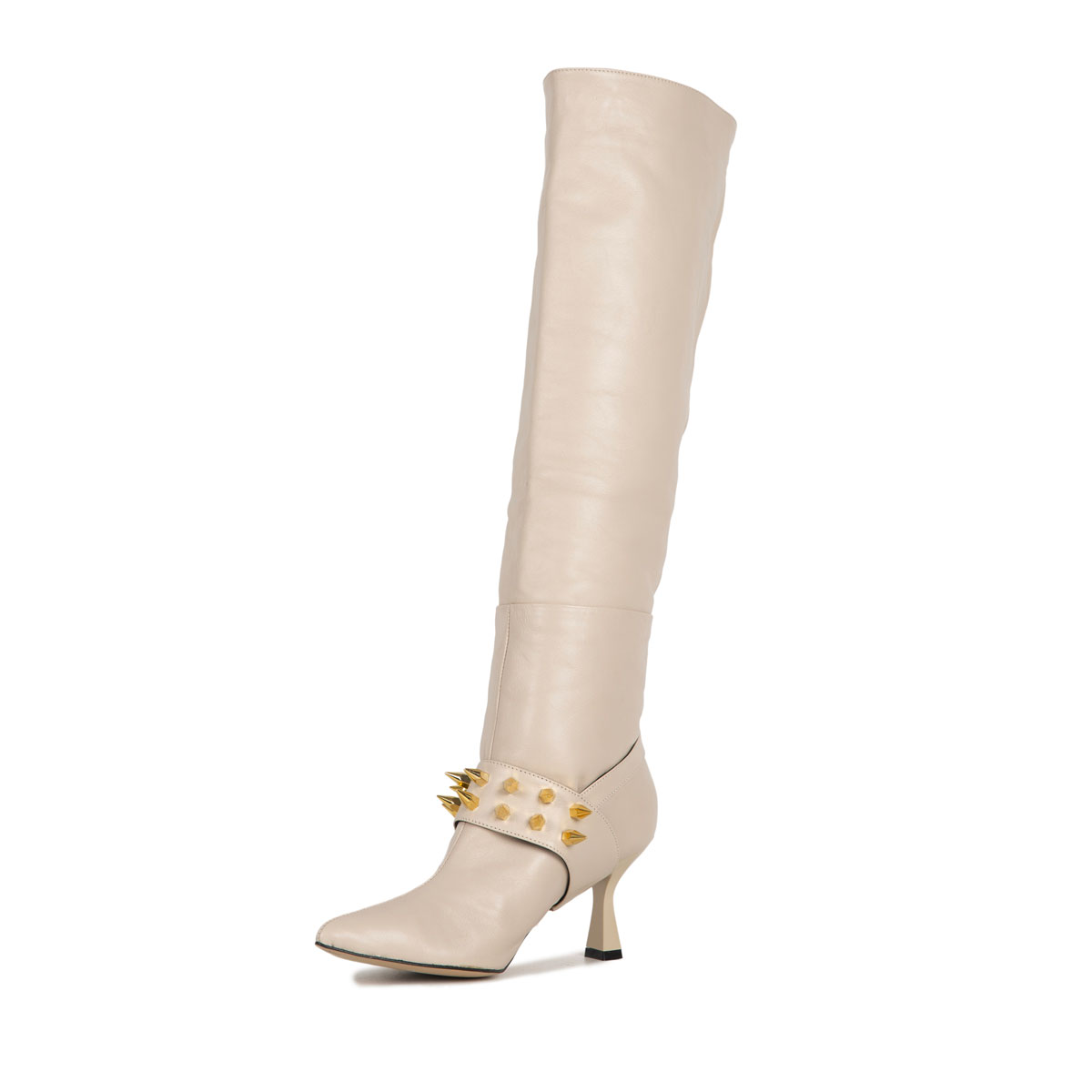 Le Dangerouge Meg Beige Studs Fino Al -60%