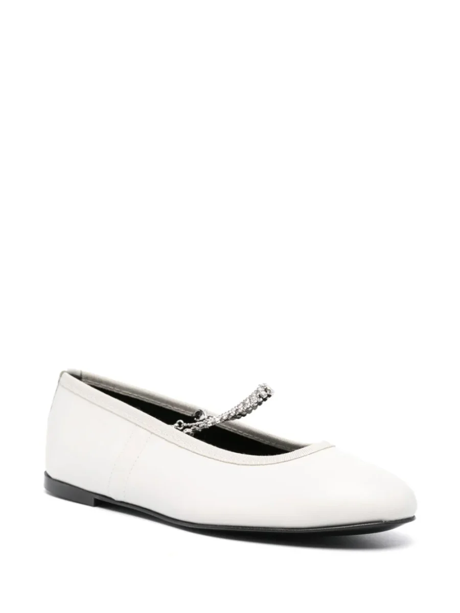 Kate Cate JULIETTE CHAIN IN OFF WHITE CALFSKIN LEATHER Negozio