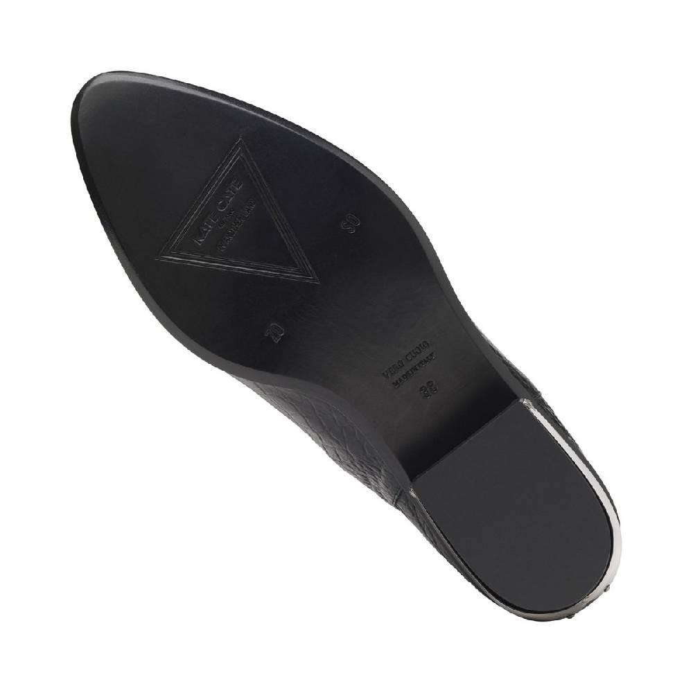 Kate Cate COWBOY KATE BOOTS BLACK CROC EFFECT LEATHER Prezzo Ridotto