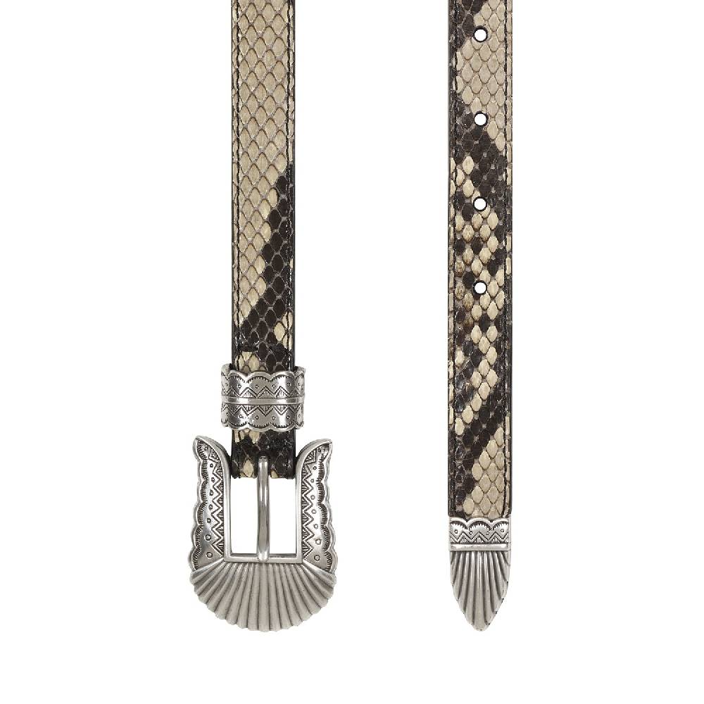 Kate Cate THIN KIM BELT PYTHON PRINTED CALFSKIN Offerta