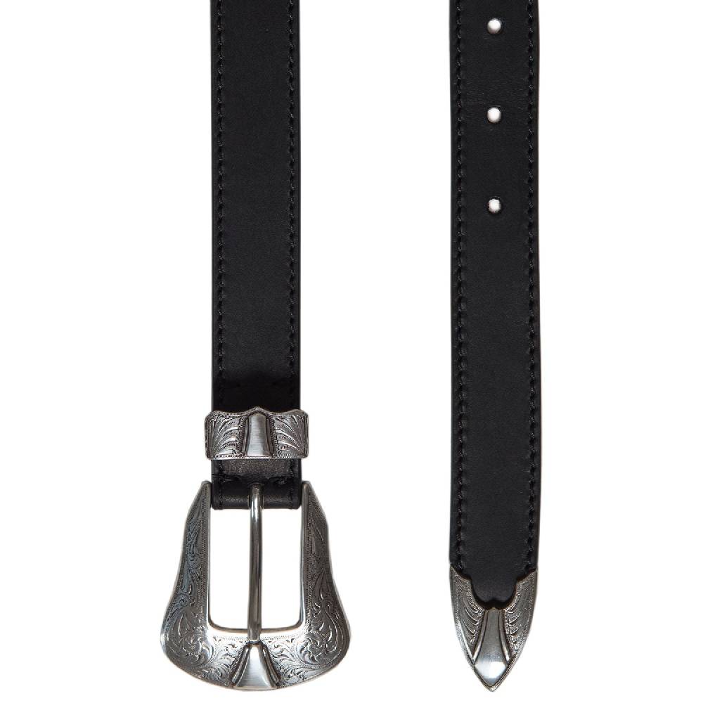 Kate Cate DUTTON BELT BLACK CURRIED LEATHER Vendite Flash