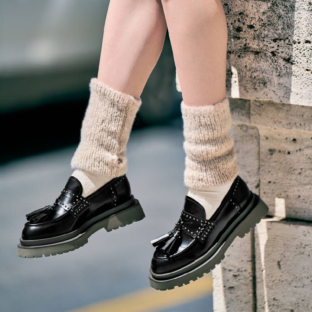 ﻿Laura Bellariva Mocassino lucido borchie Offerte