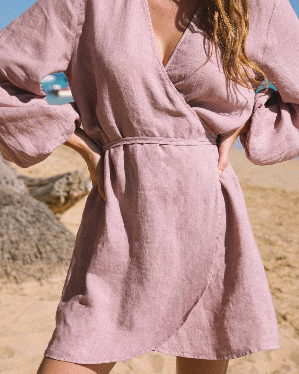﻿Manebí Linen Caracas Dress - Iris