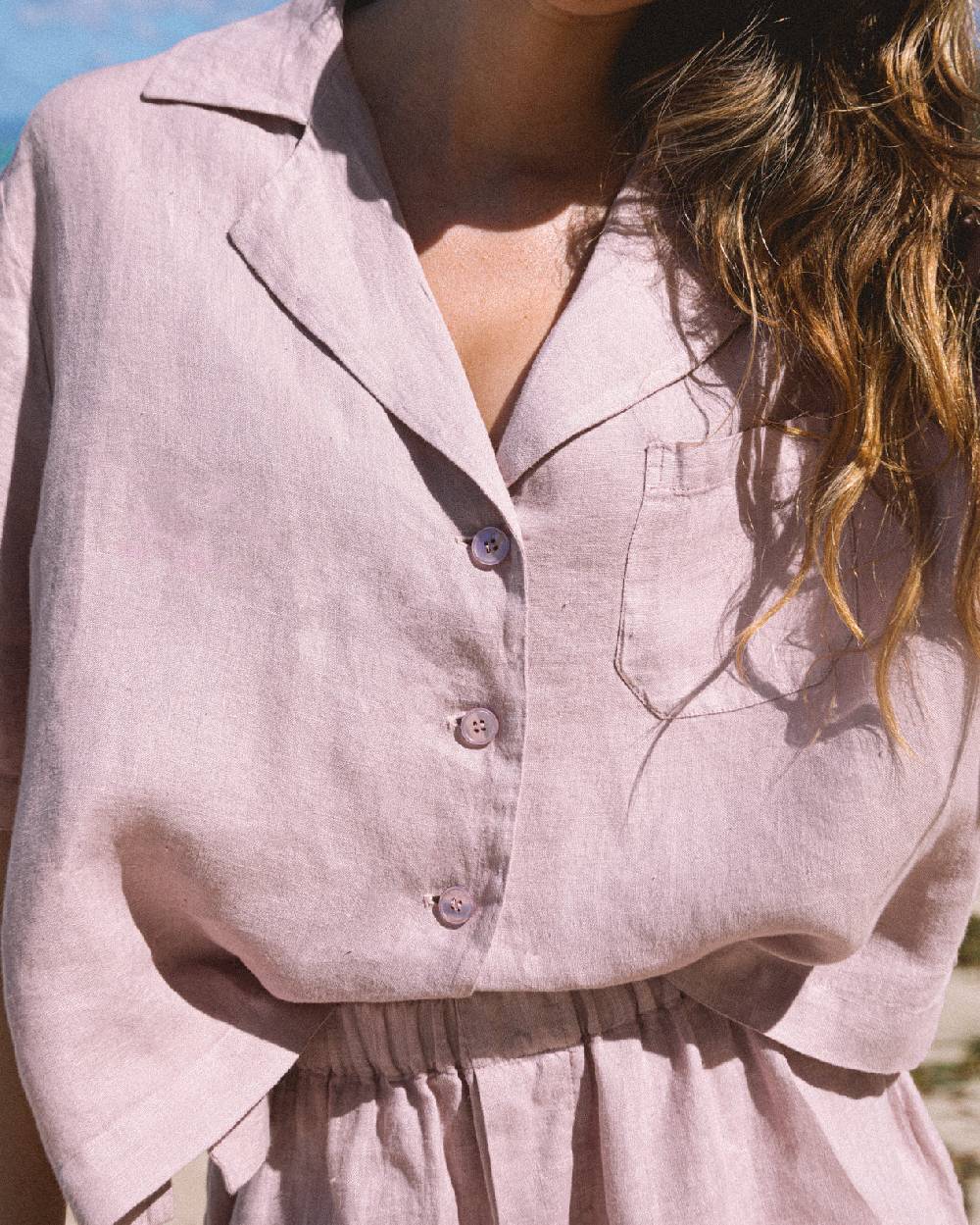 Manebí Linen Cumana Shirt - Iris Negozio