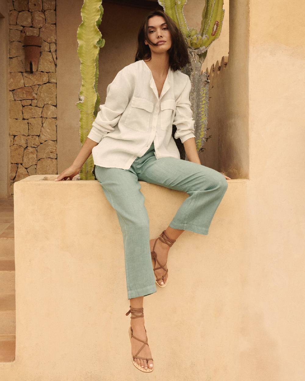 Manebí Linen Valparaiso Shirt - Eggnog Nuovo