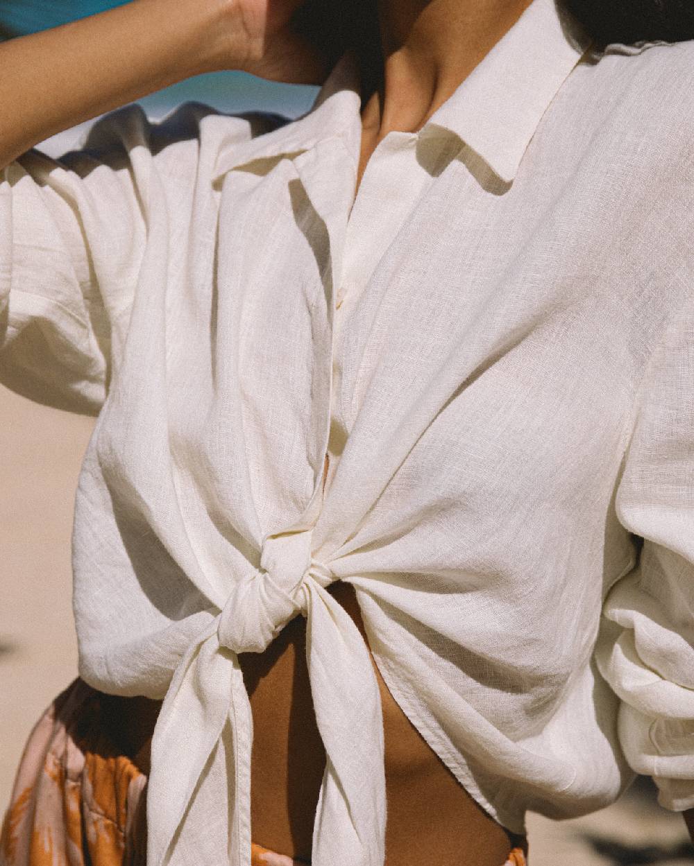 Manebí Linen Santos Shirt - Eggnog