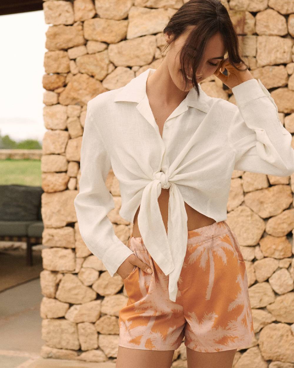 Manebí Linen Santos Shirt - Eggnog Fino Al -60%