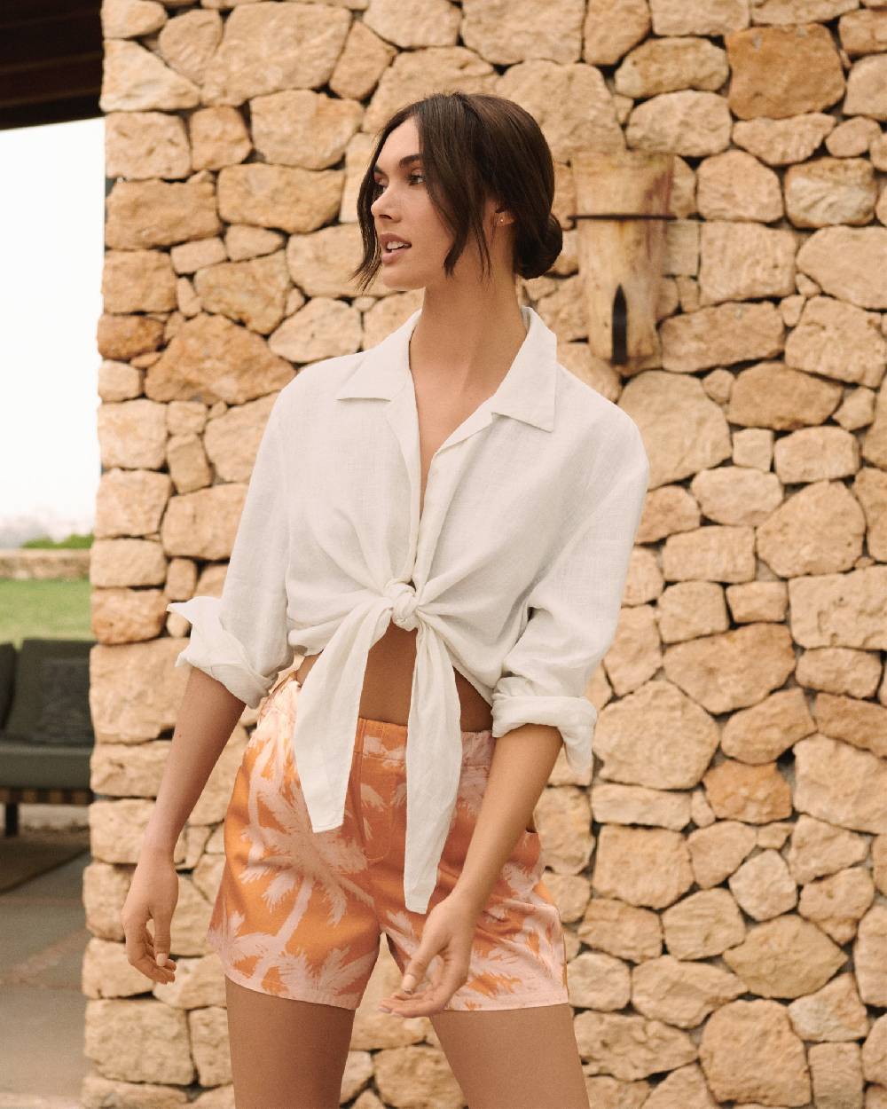 Manebí Linen Santos Shirt - Eggnog Fino Al -60%