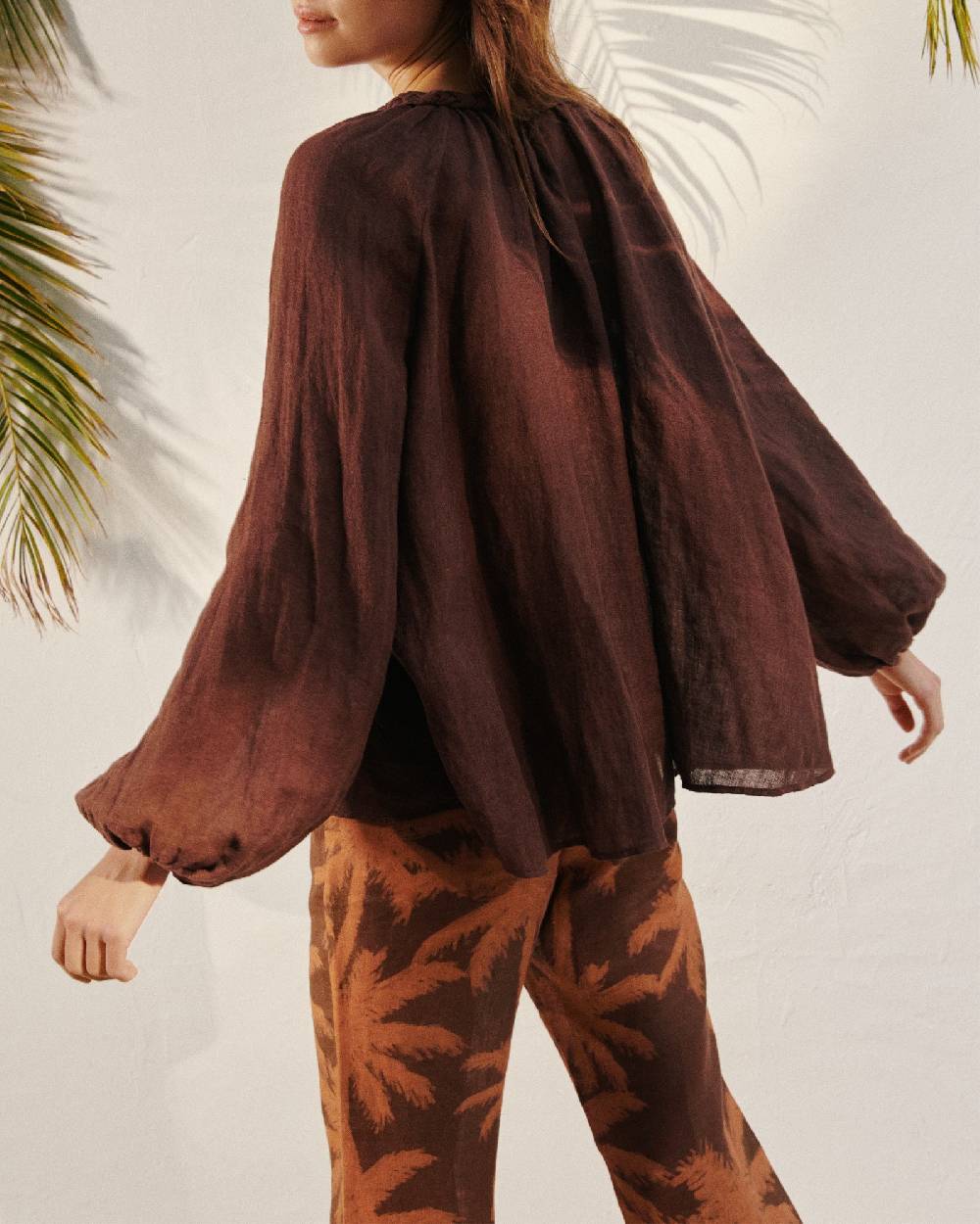 Manebí Linen Gauze Mykonos Shirt - Cocoa Novità