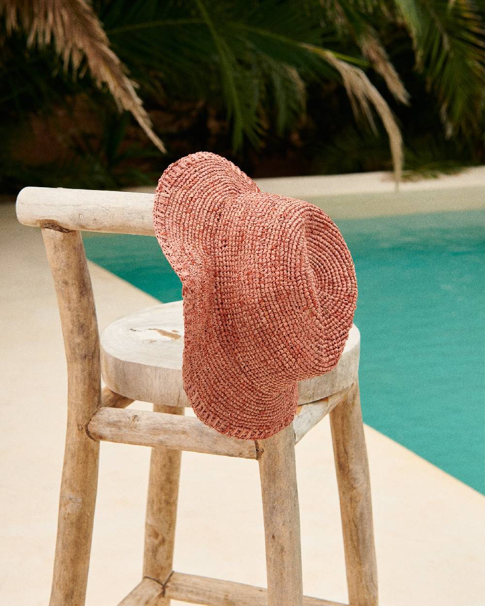 Manebí Raffia Panama Hat - Rust Negozio