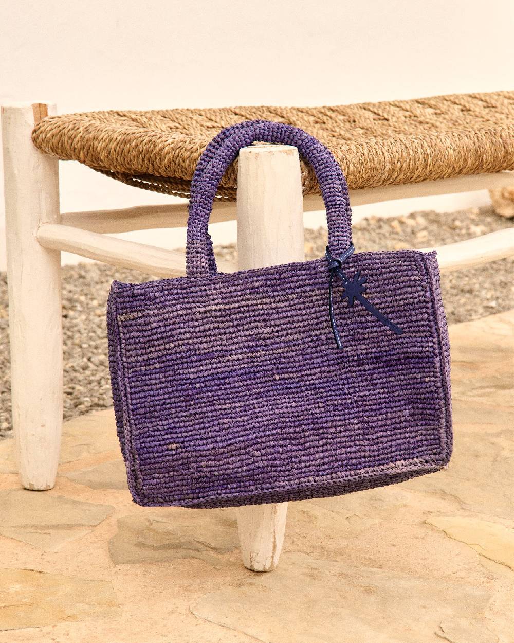 Manebí Raffia Sunset Bag Small - Summer Purple Negozi Online