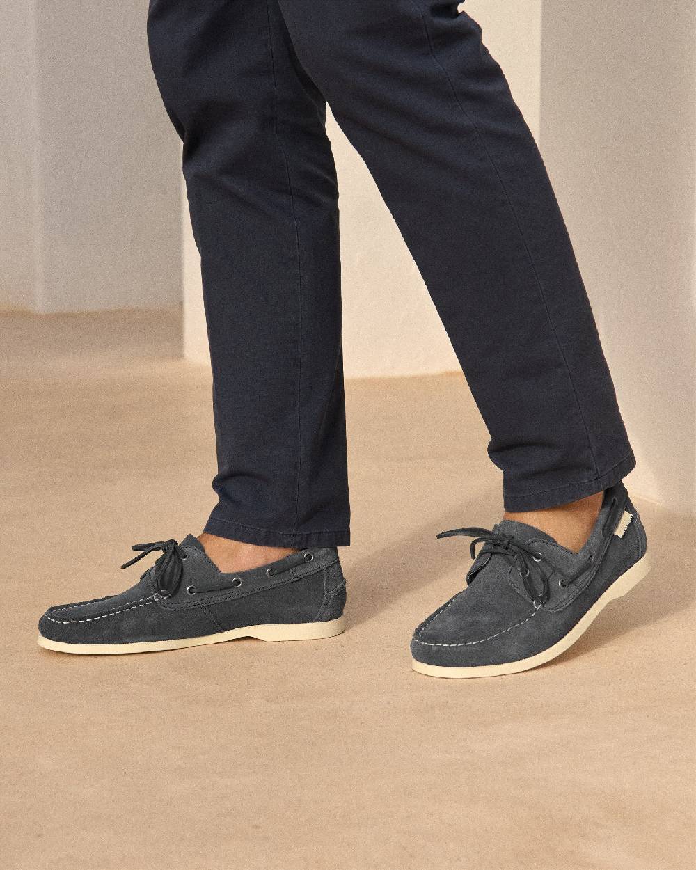 Manebí Suede Boat-Shoes - Hamptons Patriot Blue Vendita Calda