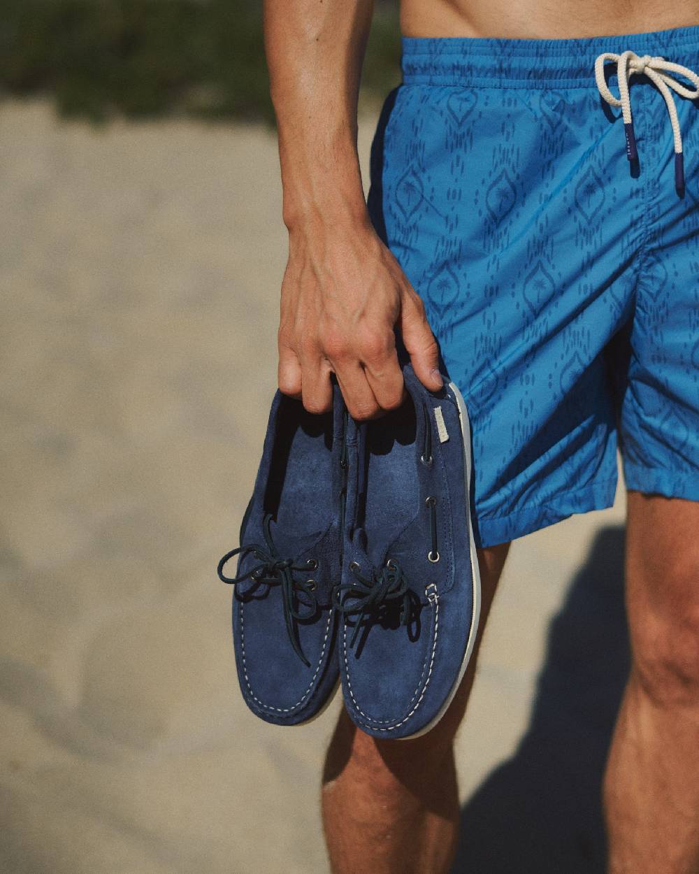 Manebí Suede Boat-Shoes - Hamptons Patriot Blue Vendita Calda