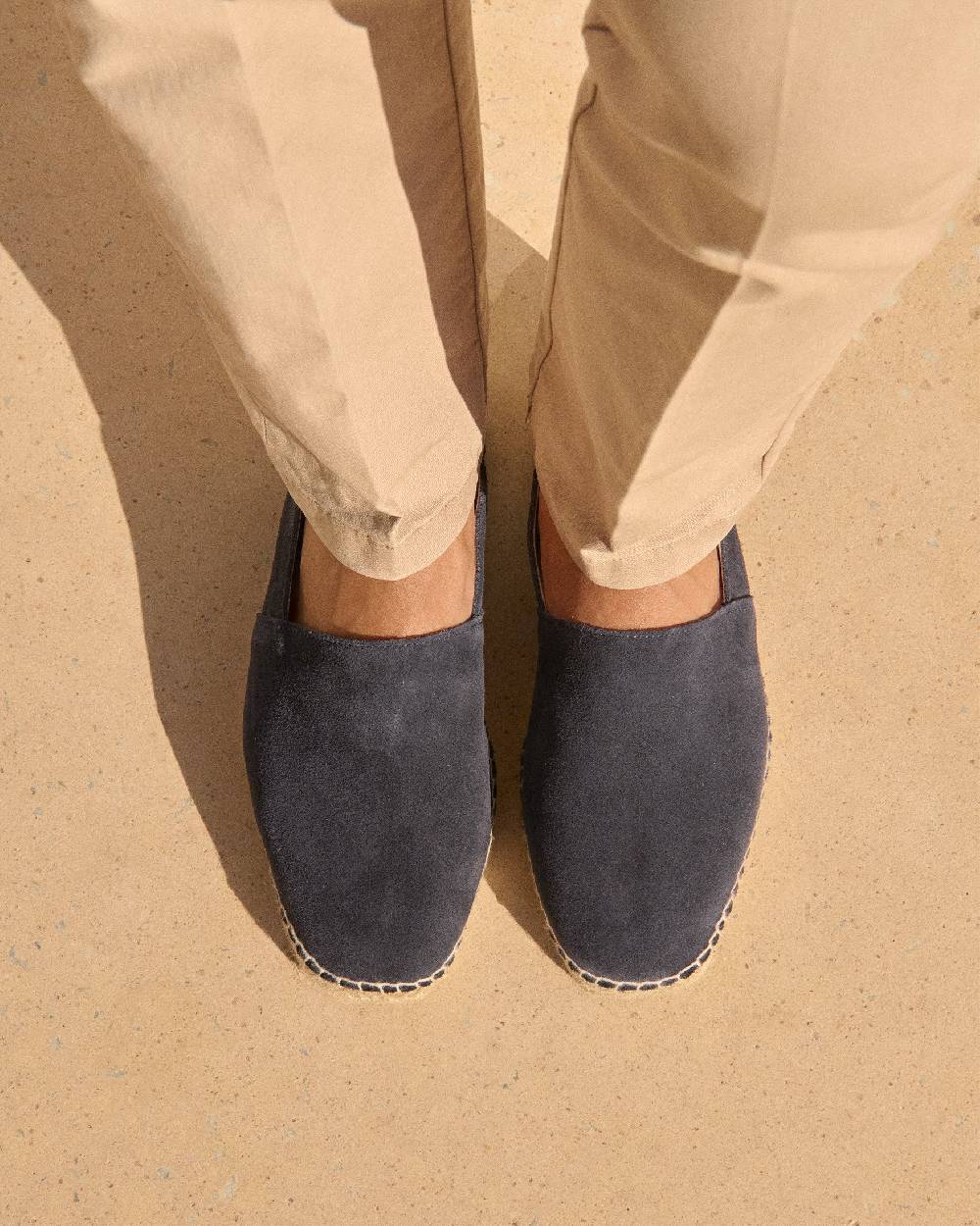 Manebí Suede Square Toe Espadrilles - Hamptons Patriot Blue In Saldo