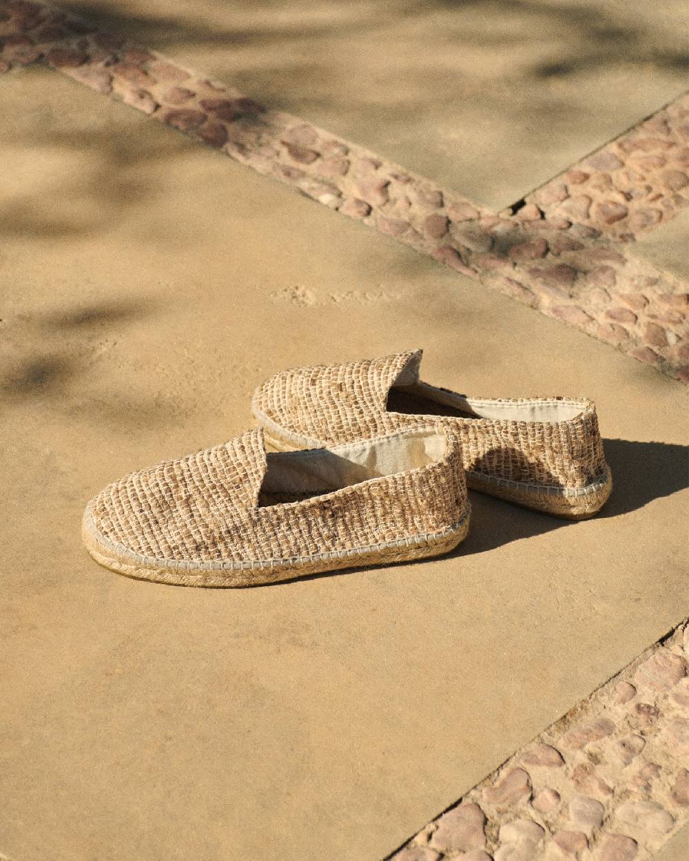 Manebí Raw Woven Silk \u0026 Cotton Espadrilles - Yucatán Natural Nuovo