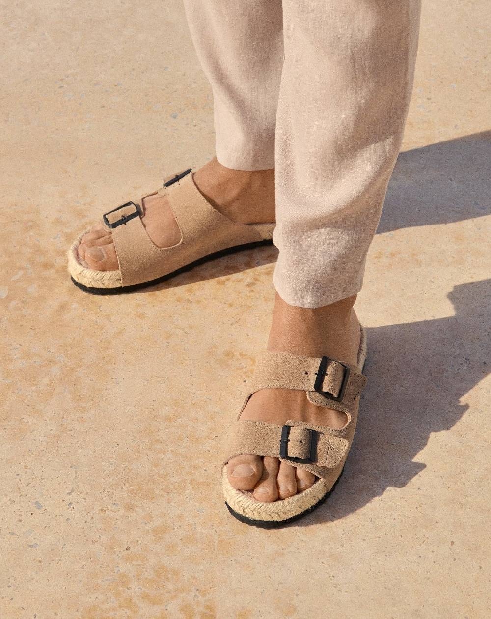 Manebí Suede Nordic Sandals - Hamptons Vintage Taupe Pezzi Unici