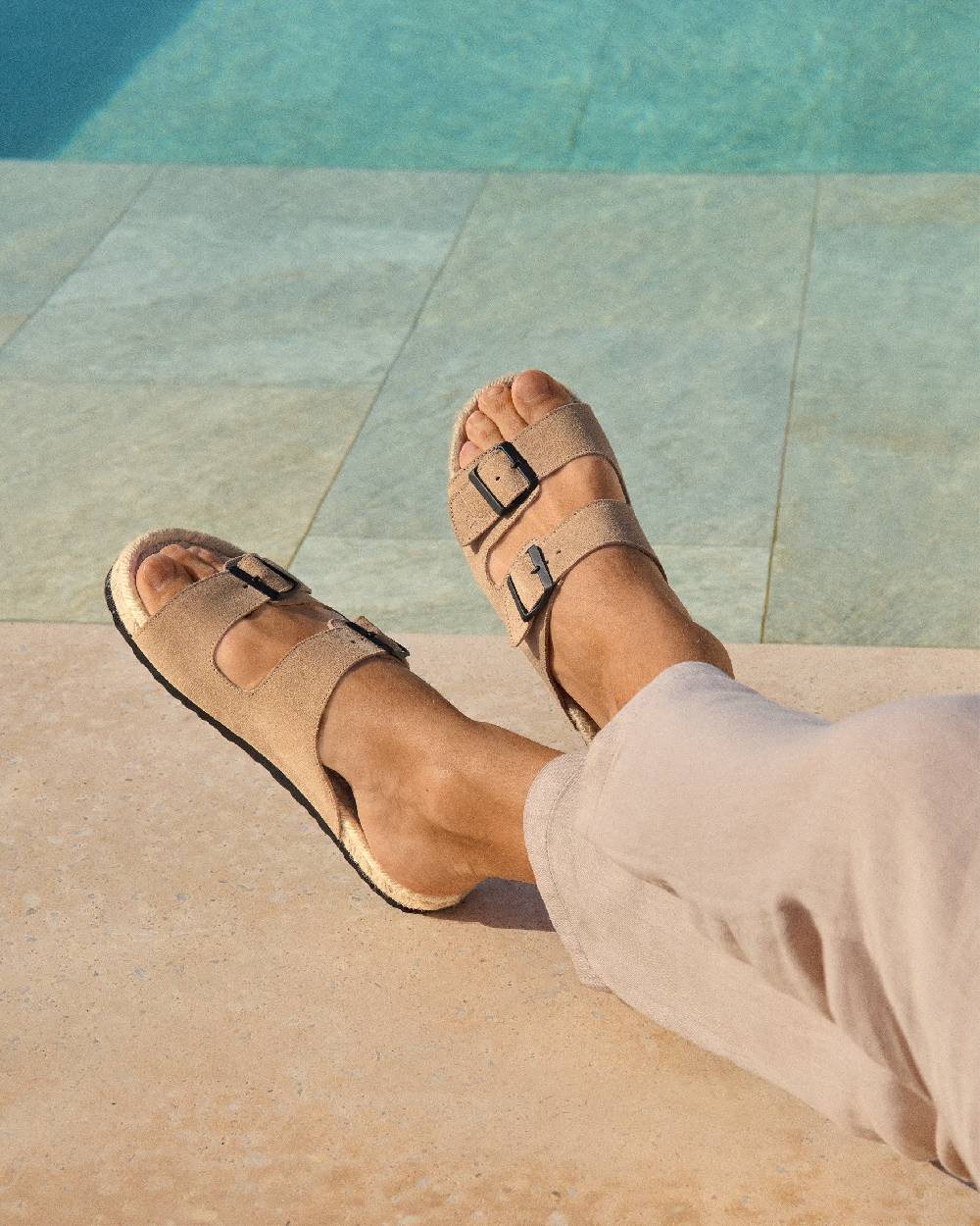 Manebí Suede Nordic Sandals - Hamptons Vintage Taupe Pezzi Unici
