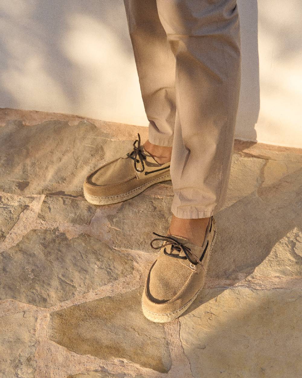 Manebí Scarpe da barca - Hamptons - Washed Beige Consegna Veloce