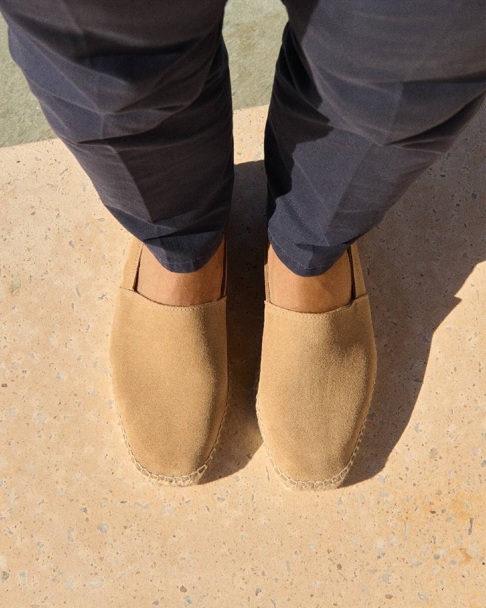 Manebí Suede Square Toe Espadrilles - Hamptons Washed Beige Fino Al -60%