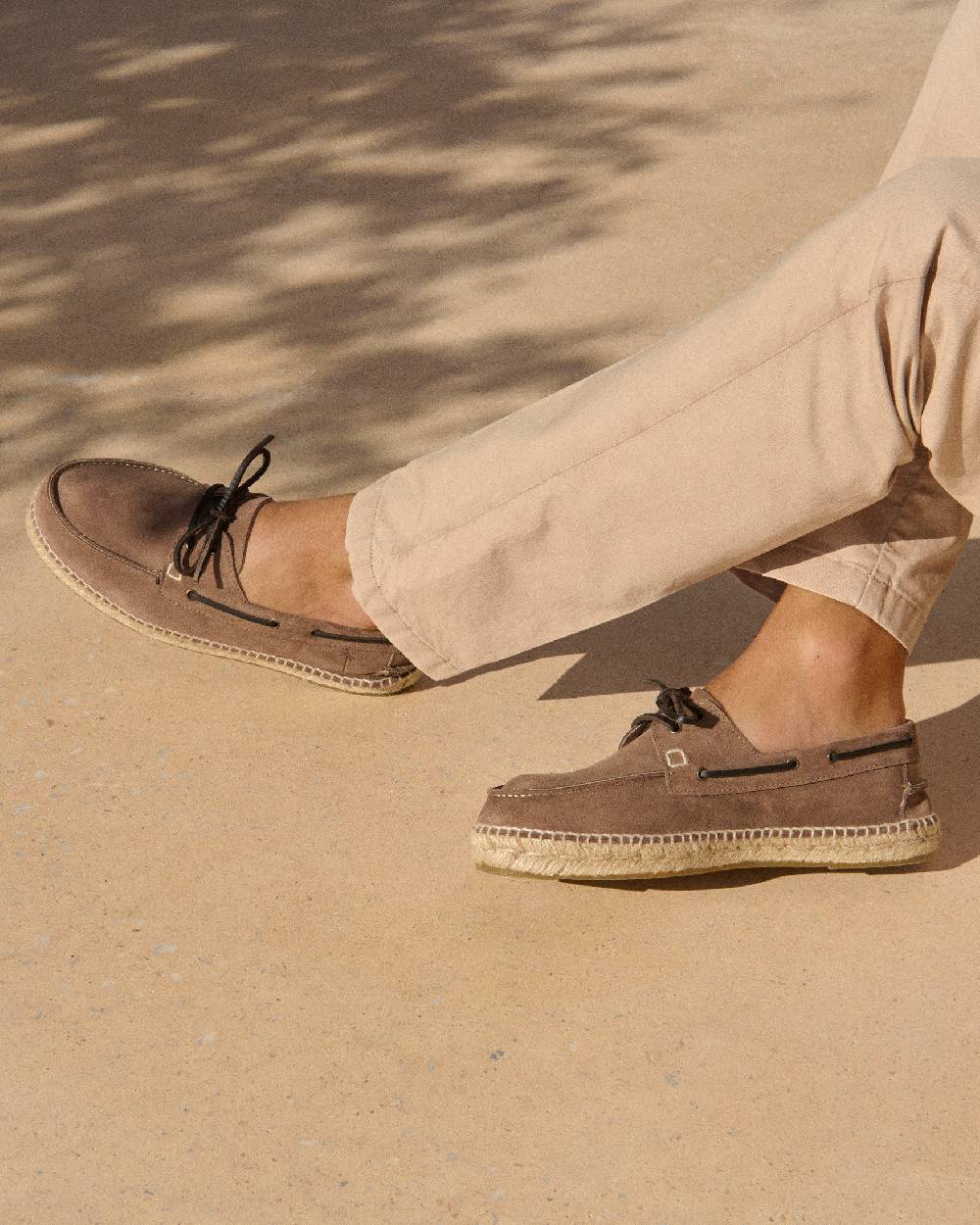 Manebí Suede Boat-Shoes Espadrilles - Hamptons Dark Moka Affare Del Giorno
