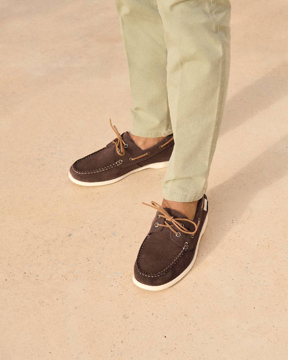 Manebí Suede Boat-Shoes - Hamptons Moka Prezzo Ridotto