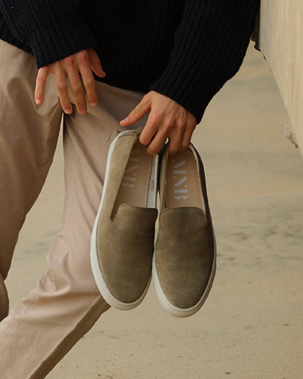 Manebí Slip-On in pelle scamosciata - Hamptons - Forest