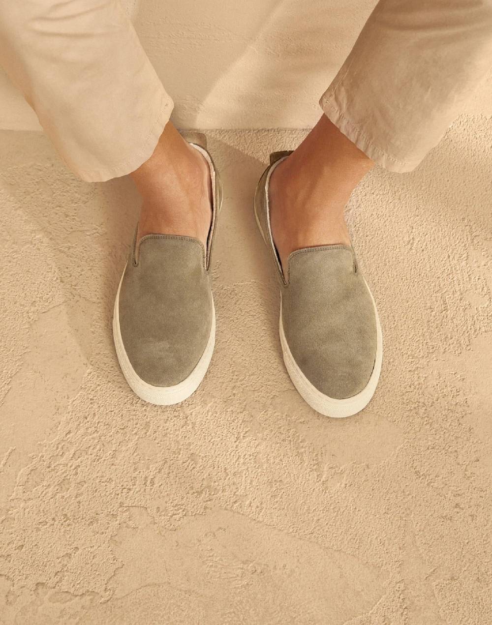 Manebí Slip-On in pelle scamosciata - Hamptons - Forest Sconto