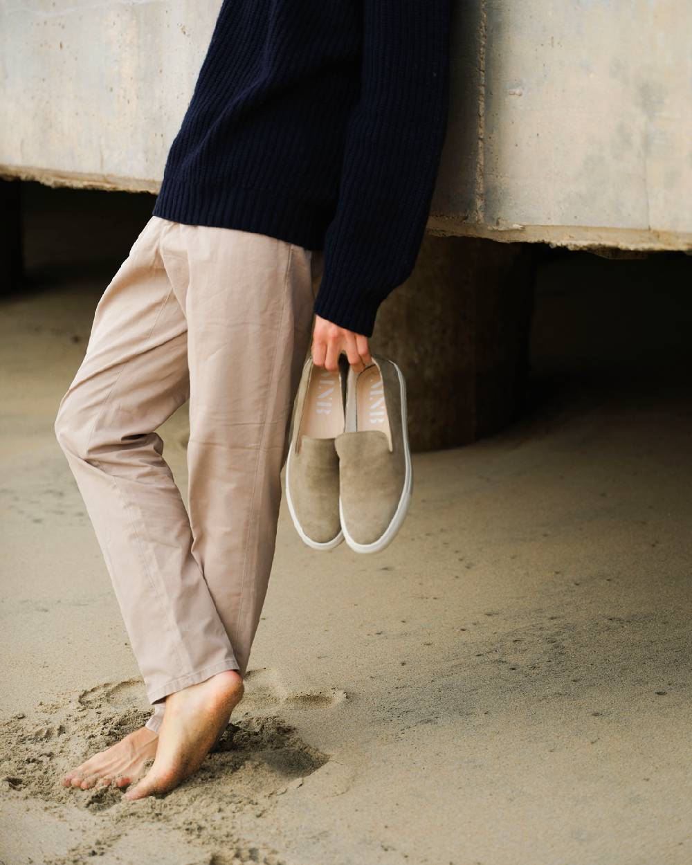 Manebí Slip-On in pelle scamosciata - Hamptons - Forest Sconto