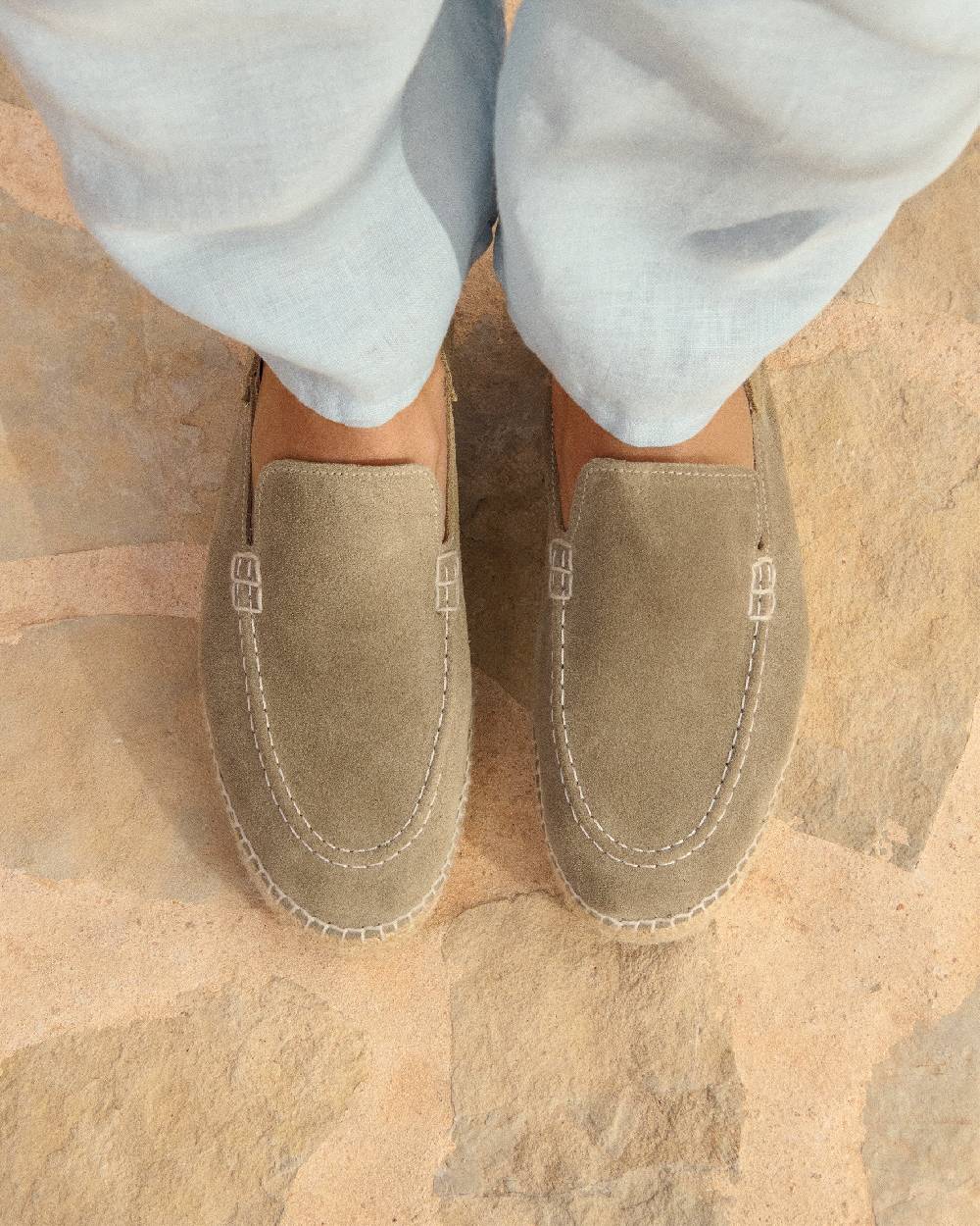Manebí Mocassini Traveler Espadrillas in pelle scamosciata- Hamptons - Forest Online