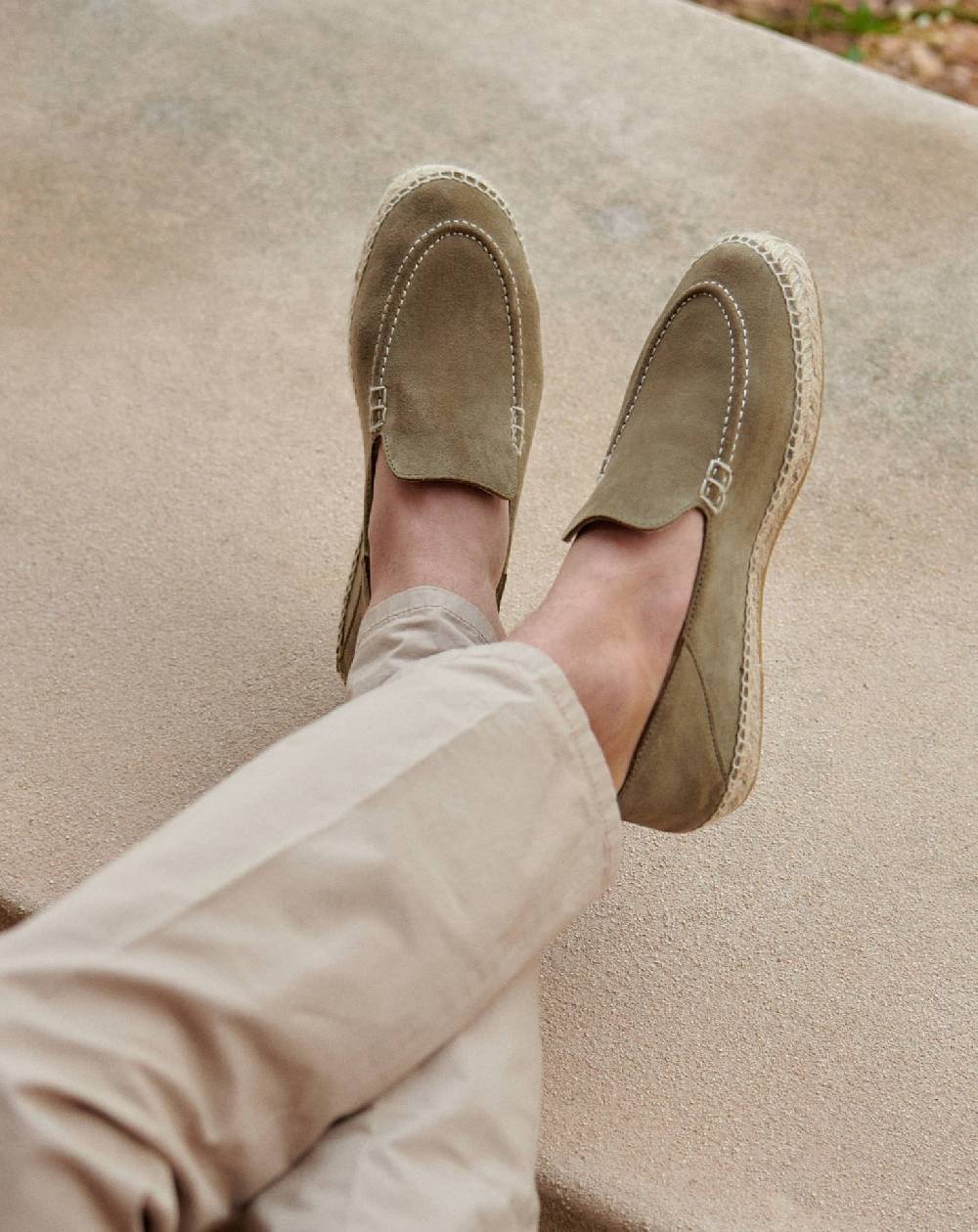 Manebí Mocassini Traveler Espadrillas in pelle scamosciata- Hamptons - Forest Online