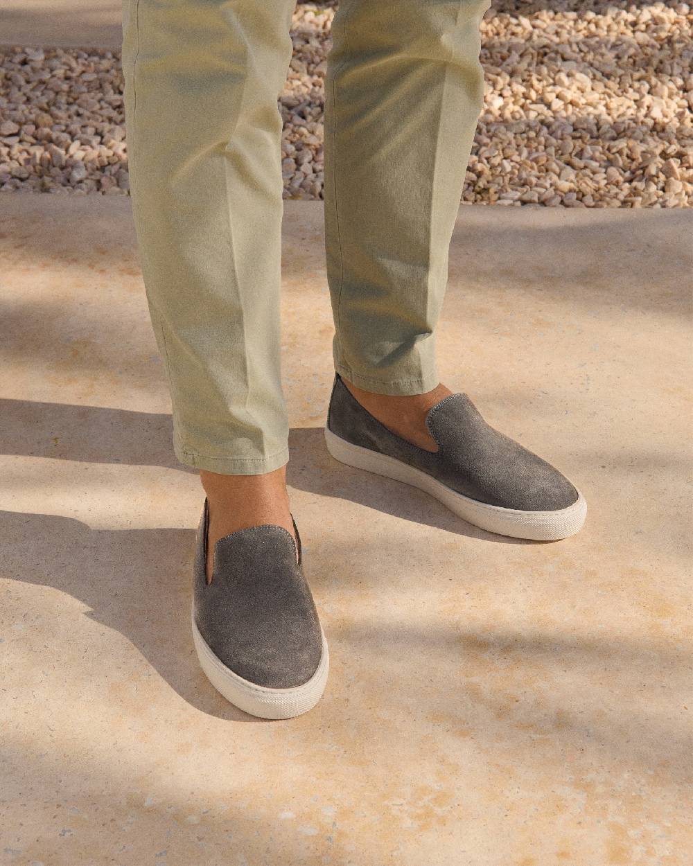Manebí Suede Slip On - Carbon Grey Outlet