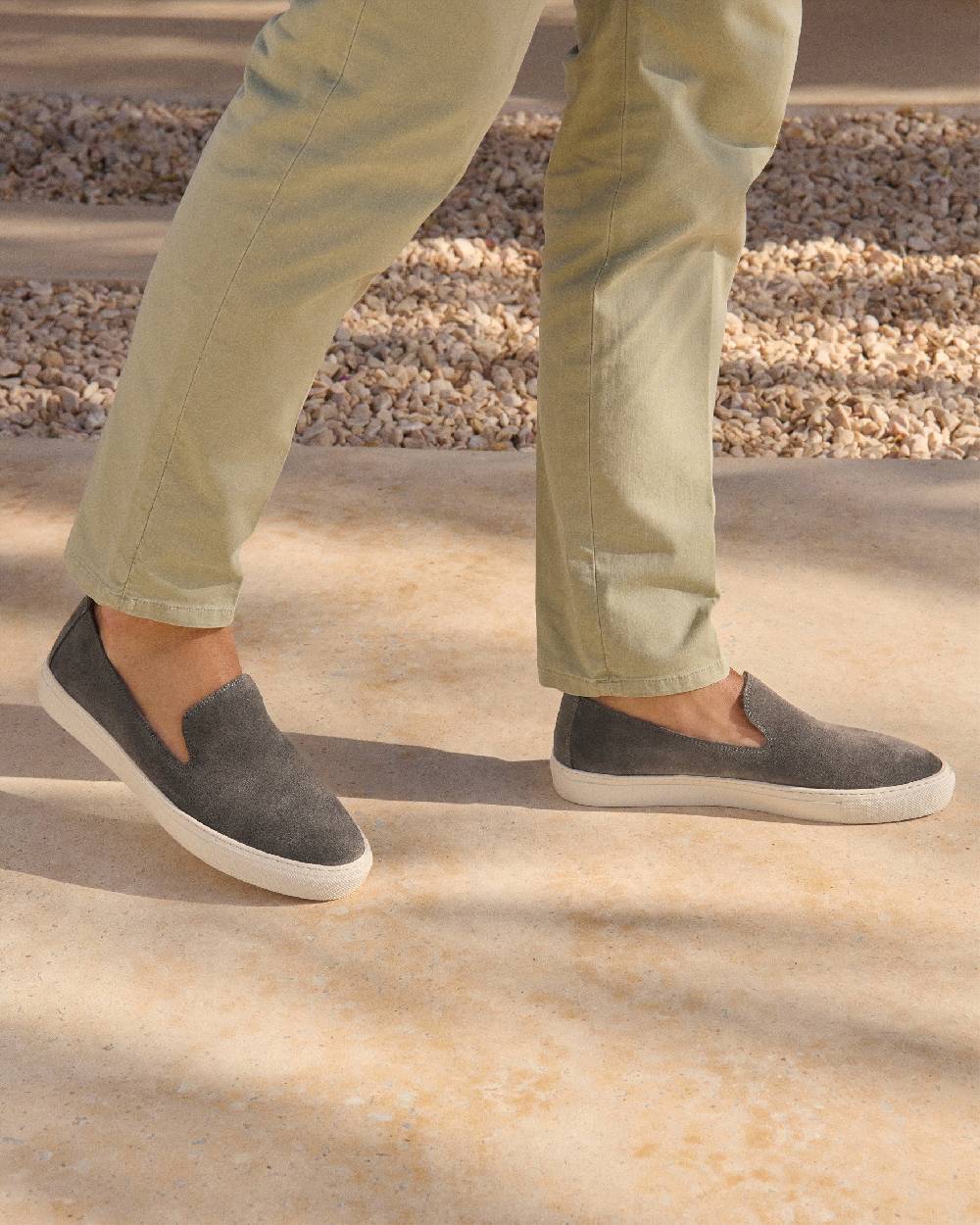 Manebí Suede Slip On - Carbon Grey Outlet