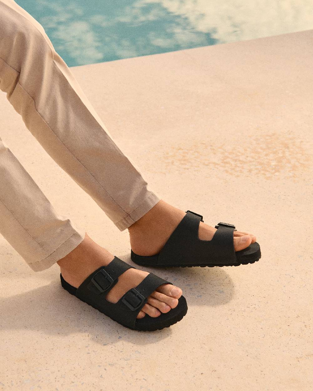 Manebí Eva Swim Sandals - Honolulu Black Vendita Economica