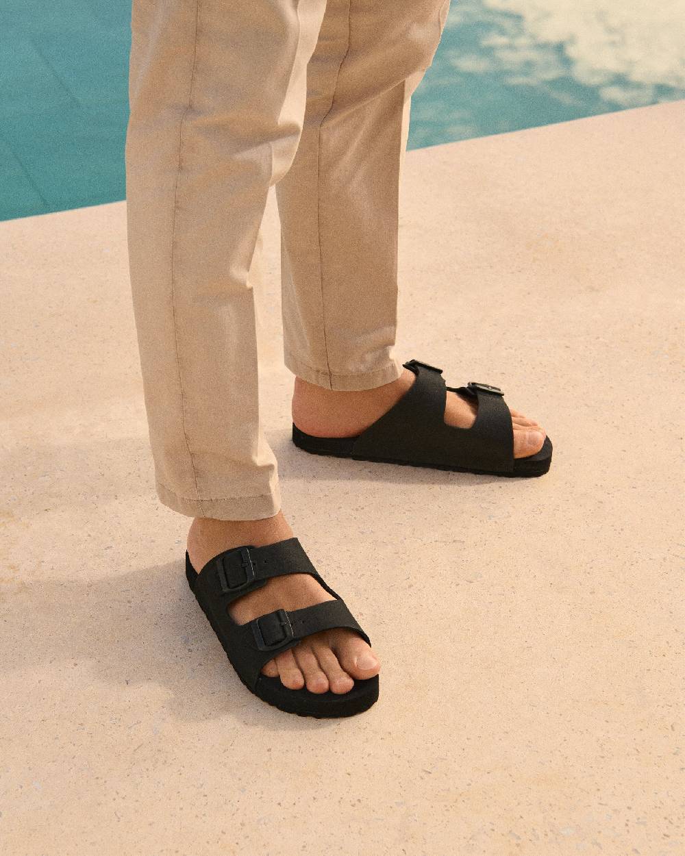 Manebí Eva Swim Sandals - Honolulu Black Vendita Economica