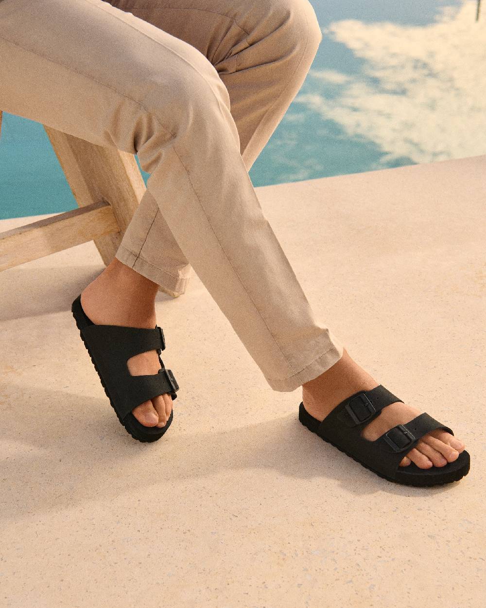 Manebí Eva Swim Sandals - Honolulu Black Vendita Economica