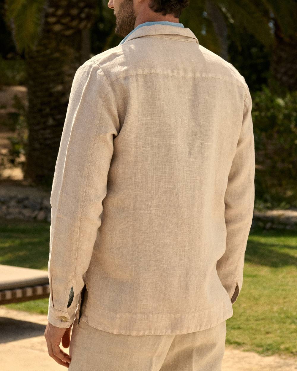 Manebí Irish Linen Savana Jacket - Kaki Beige Saldi Di Fabbrica