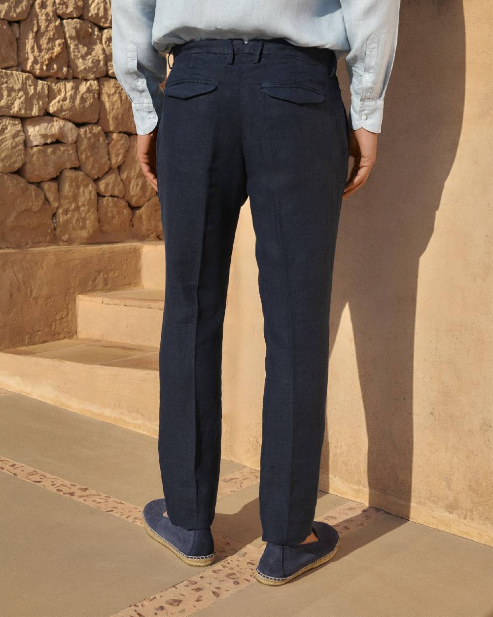 Manebí Irish Linen Savana Trousers - Night Blue 2025