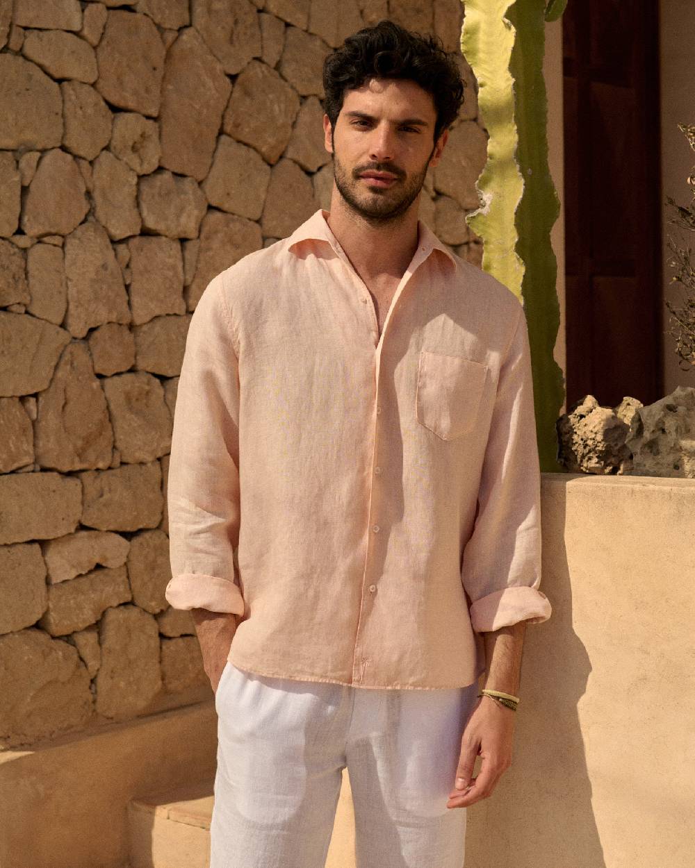 Manebí Washed Linen Panama Shirt - Spanish Villa Qualità Garantita