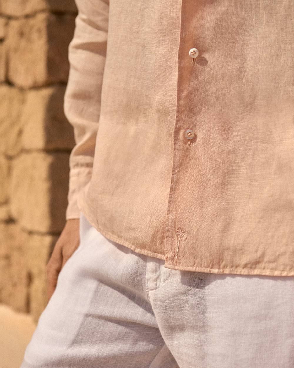 Manebí Washed Linen Panama Shirt - Spanish Villa Qualità Garantita