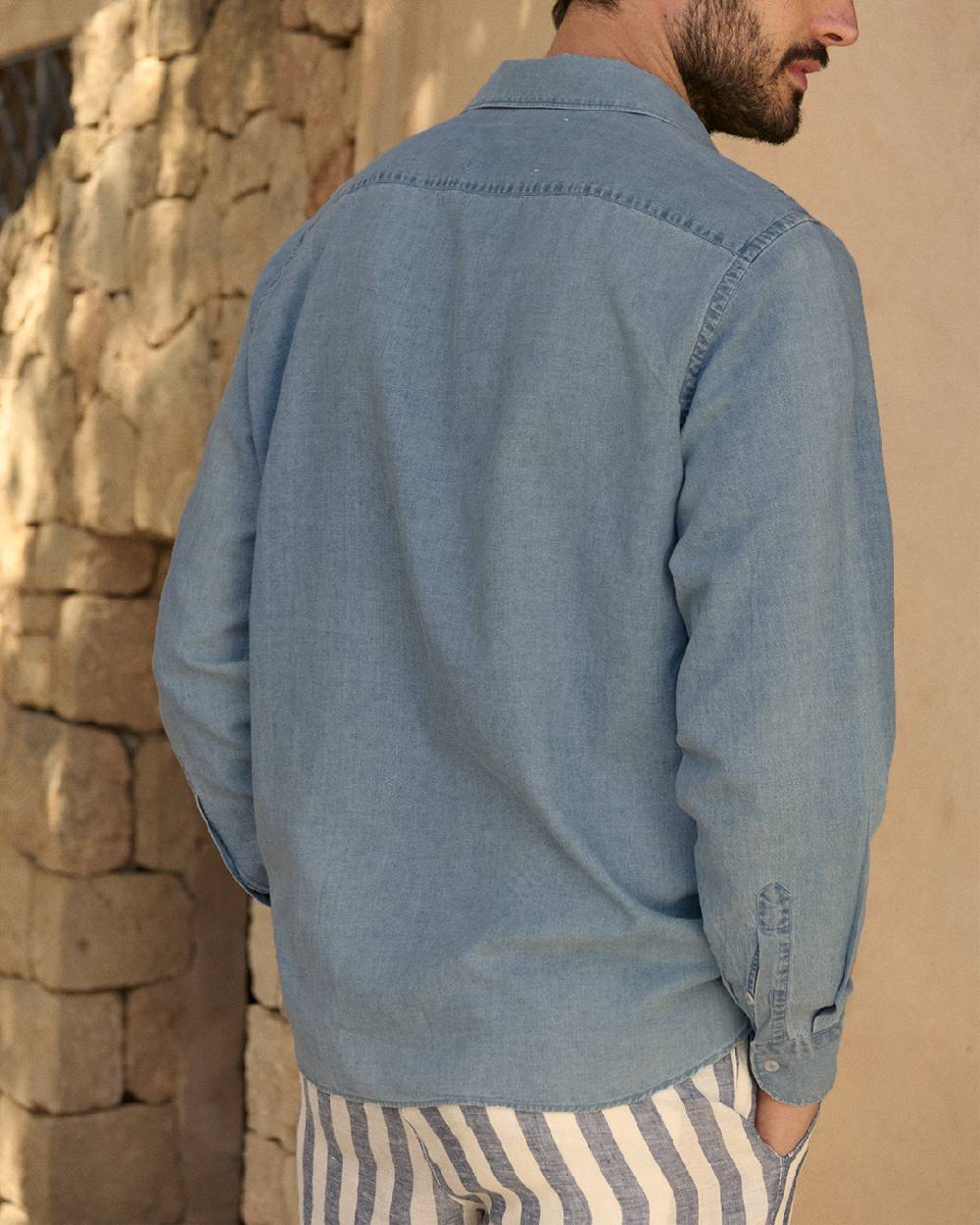 Manebí Lenim: Linen Denim|Panama Shirt Acquista Ora