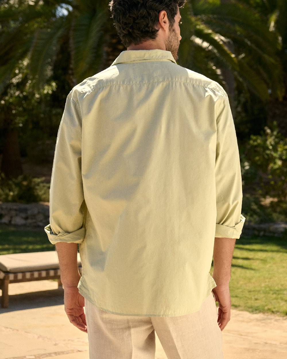 Manebí Poplin Panama Shirt - Light Green Fino Al -60%